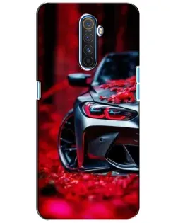 Чохол для Realme X2 Pro з картинкою «Спортивна BMW та квіти»