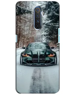 Чохол для Realme X2 Pro з картинкою «BMW у зимовому лісі»