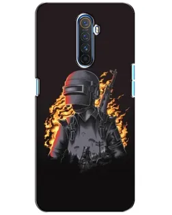 Чохол для Realme X2 Pro з картинкою «PUBG — вогняний силует»