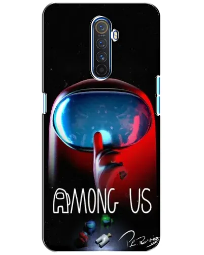 Чохол для Realme X2 Pro з картинкою «Червоний імпостер — макро»