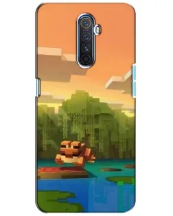 Чохол для Realme X2 Pro з картинкою «Майнкрафт захід сонця»