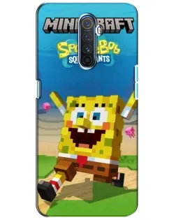 Чехол для Realme X2 Pro с картинкой «Губка Боб Minecraft»