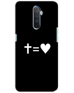 Чехол для Realme X2 Pro с картинкой «Крест и Сердце»