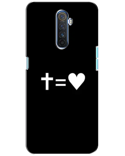 Чехол для Realme X2 Pro с картинкой «Крест и Сердце»