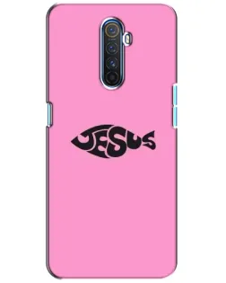 Чехол для Realme X2 Pro с картинкой «Розовый символ  Jesus»