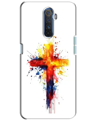 Чехол для Realme X2 Pro с картинкой «Акварельный крест»