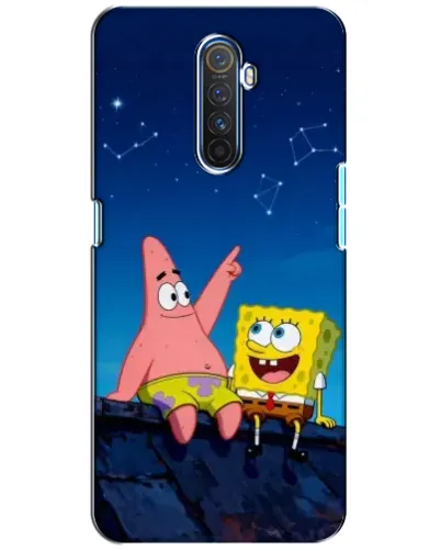 Чохол для Realme X2 Pro з картинкою «Губка Боб та Патрік вночі»