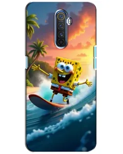 Чохол для Realme X2 Pro з картинкою «Губка Боб серфінгіст»