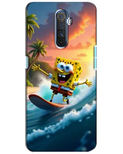 Чохол для Realme X2 Pro з картинкою «Губка Боб серфінгіст»