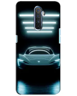Чохол для Realme X2 Pro з картинкою «Tesla в неоні»