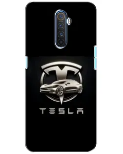 Чохол для Realme X2 Pro з картинкою «Tesla — срібне авто»