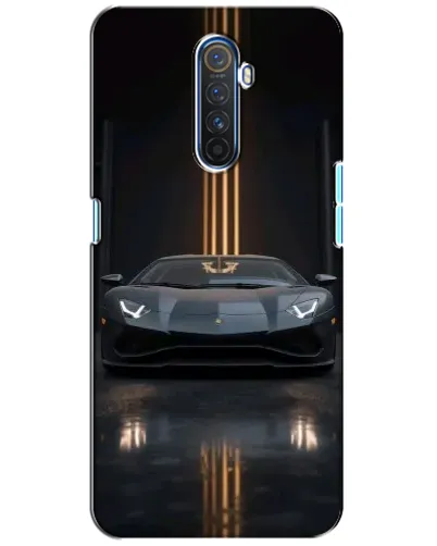 Чехол для Realme X2 Pro с картинкой «Lamborghini золотые линии»