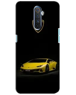 Чехол для Realme X2 Pro с картинкой «Lamborghini желтый акцент»