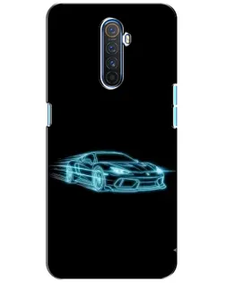 Чехол для Realme X2 Pro с картинкой «Неоновый контур Lamborghini»