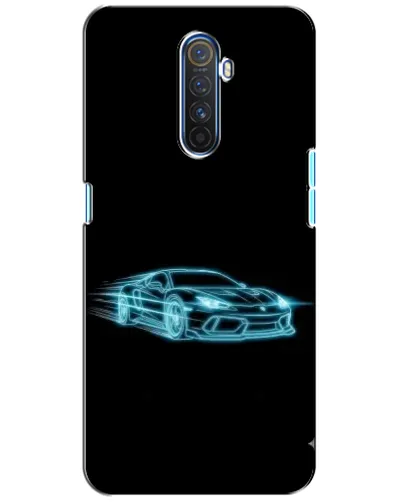 Чехол для Realme X2 Pro с картинкой «Неоновый контур Lamborghini»
