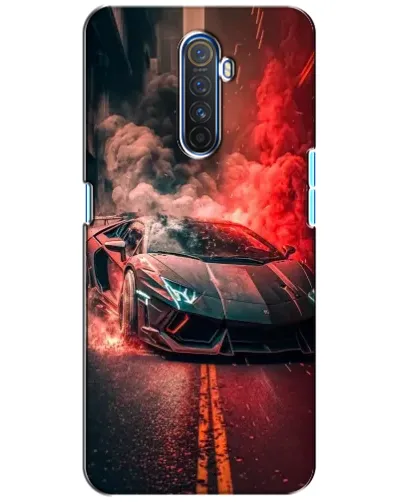 Чехол для Realme X2 Pro с картинкой «Lamborghini красный дым»