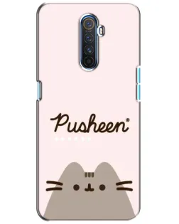 Чехол для Realme X2 Pro с картинкой «Pusheen логотип»