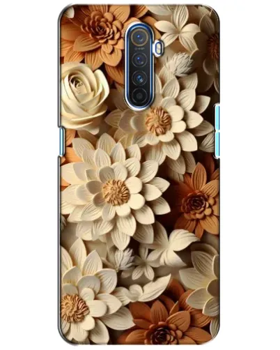 Чехол для Realme X2 Pro с картинкой «Бежевый флористический декор»