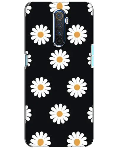 Чехол для Realme X2 Pro с картинкой «Ромашки на черном»