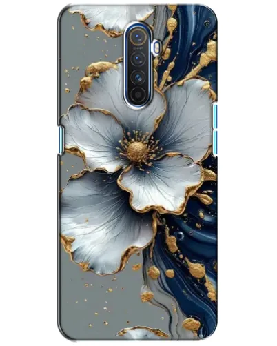 Чехол для Realme X2 Pro с картинкой «Белый цветок и золотой флюид» Чехол для Realme X2 Pro с картинкой «Белый цветок и золотой флюид»