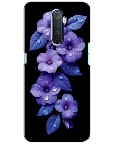 Чехол для Realme X2 Pro с картинкой «Фиолетовые цветы с росою»