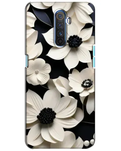 Чехол для Realme X2 Pro с картинкой «Объемные белые цветы»