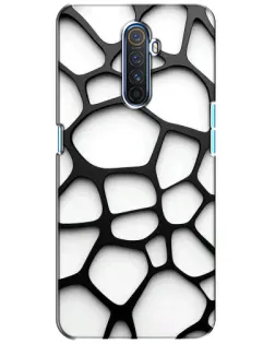 Чохол для Realme X2 Pro з картинкою «Біла об'ємна сітка»