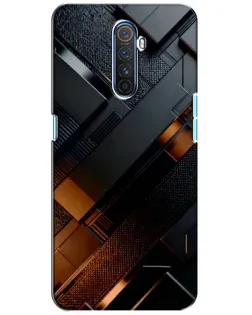 Чохол для Realme X2 Pro з картинкою «Чорні геометричні блоки»