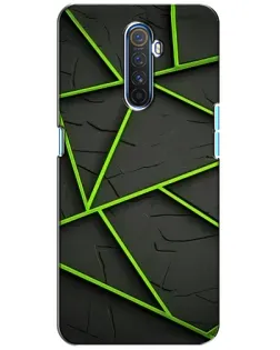 Чохол для Realme X2 Pro з картинкою «Зелені геометричні лінії»