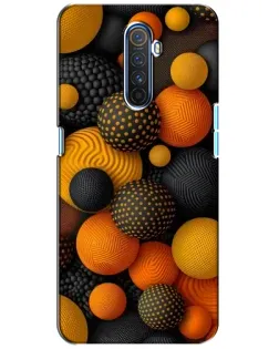 Чохол для Realme X2 Pro з картинкою «Об'ємні помаранчеві сфери»