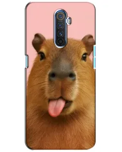 Чехол для Realme X2 Pro с картинкой «Капибара с языком»