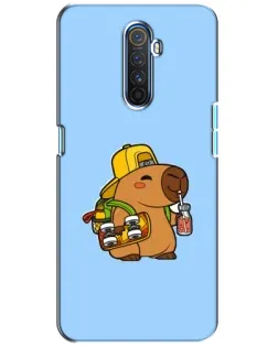 Чехол для Realme X2 Pro с картинкой «Капибара на скейте»
