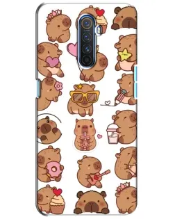 Чехол для Realme X2 Pro с картинкой «Стикерпак с капибарами»