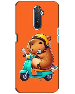 Чехол для Realme X2 Pro с картинкой «Капибара на скутере»