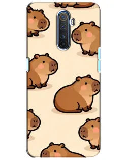 Чехол для Realme X2 Pro с картинкой «Паттерн милых капибар»