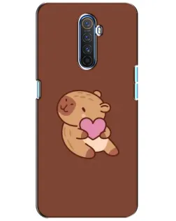 Чехол для Realme X2 Pro с картинкой «Капибара с сердцем»