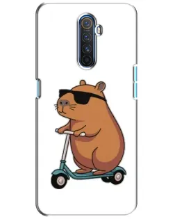 Чехол для Realme X2 Pro с картинкой «Капибара на самокате»