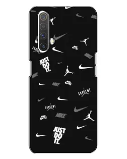 Чехол для Realme X3 с картинкой «Nike Black Pattern»