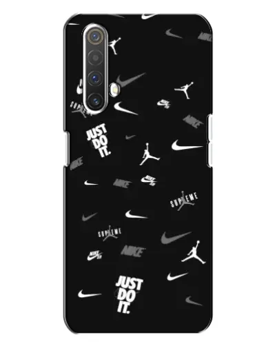 Чехол для Realme X3 с картинкой «Nike Black Pattern» Чехол для Realme X3 с картинкой «Nike Black Pattern»