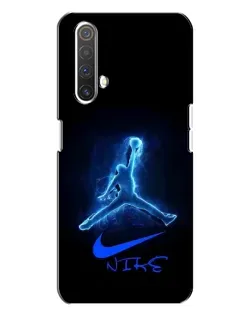Чехол для Realme X3 с картинкой «Jordan Neon Blue»