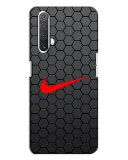 Чехол для Realme X3 с картинкой «Nike — карбоновая сетка»