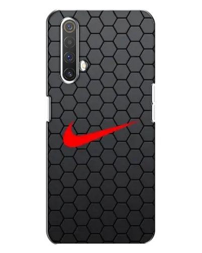 Чехол для Realme X3 с картинкой «Nike — карбоновая сетка»
