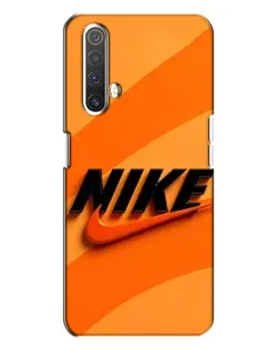 Чехол для Realme X3 с картинкой «Оранжевый драйв Nike»