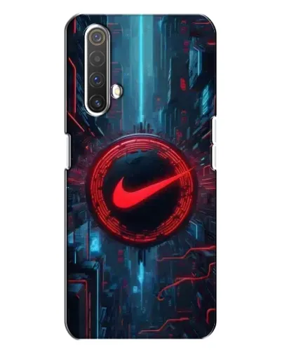 Чехол для Realme X3 с картинкой «Техногенный стиль Nike»