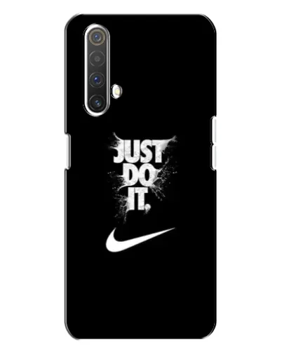 Чехол для Realme X3 с картинкой «Текстовый принт Nike»