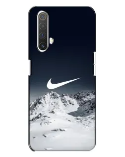 Чехол для Realme X3 с картинкой «Nike — зимние горы»