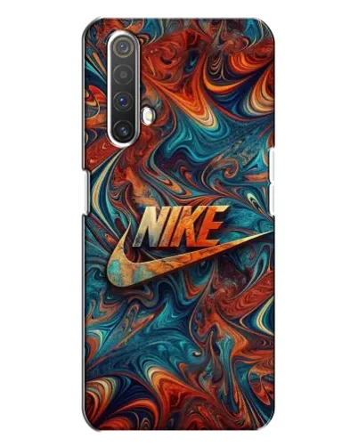 Чехол для Realme X3 с картинкой «Nike в абстракции»