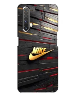 Чехол для Realme X3 с картинкой «Золотой Nike на металле»