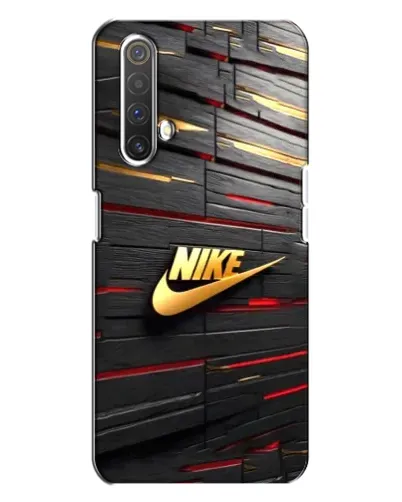 Чехол для Realme X3 с картинкой «Золотой Nike на металле»