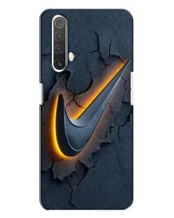 Чехол для Realme X3 с картинкой «Объемный логотип Найк»